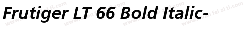 Frutiger LT 66 Bold Italic字体转换